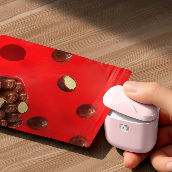 Portable Snack Sealer, Mini Sealer for Snacks, Handheld Bag Sealer with Rechargeable Battery, Food Sealing Machine for Chips, Camping, and Home Kitchen Use, Easy Press Seal Safe Non-Injury Design