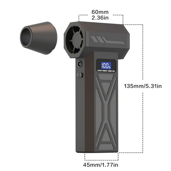 Portable Snow Blower with 110000 RPM Motor, Multi-Nozzle High-Powered Electric Snow Thrower for Driveways and Walkways ( Blow-Only Function )