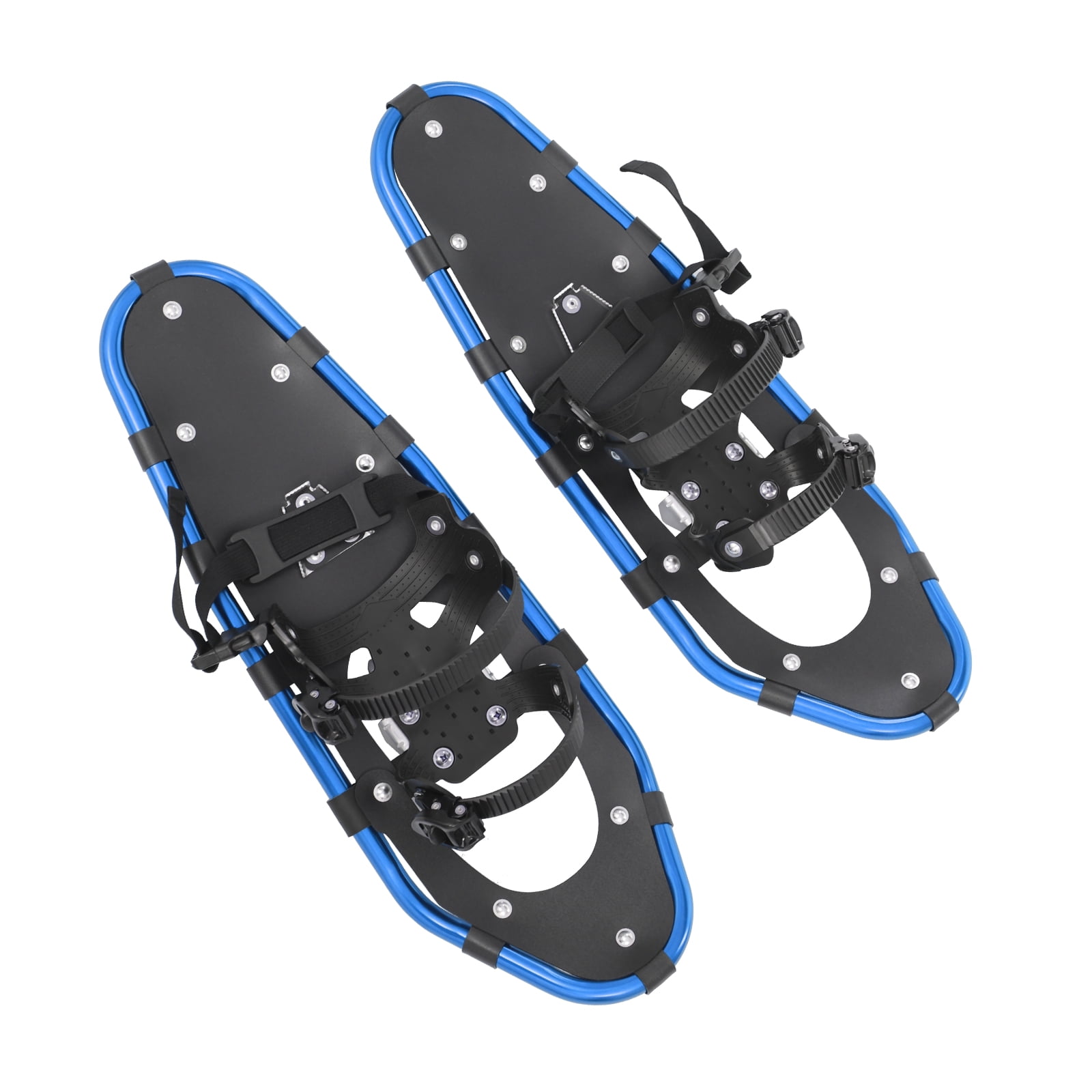 Portable Snowboard and Snowshoes for Skiing, Adjustable Trekking Poles, Anti-Slip Claws, Lightweight Aluminum Frame, Up to 220lbs Load Capacity, Comfortable