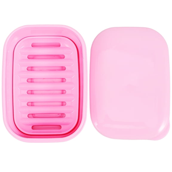 Portable Sky ABS Soap Box with Lid, Travel Size 3.54 Inches, Storage Container for Bathroom and Travel