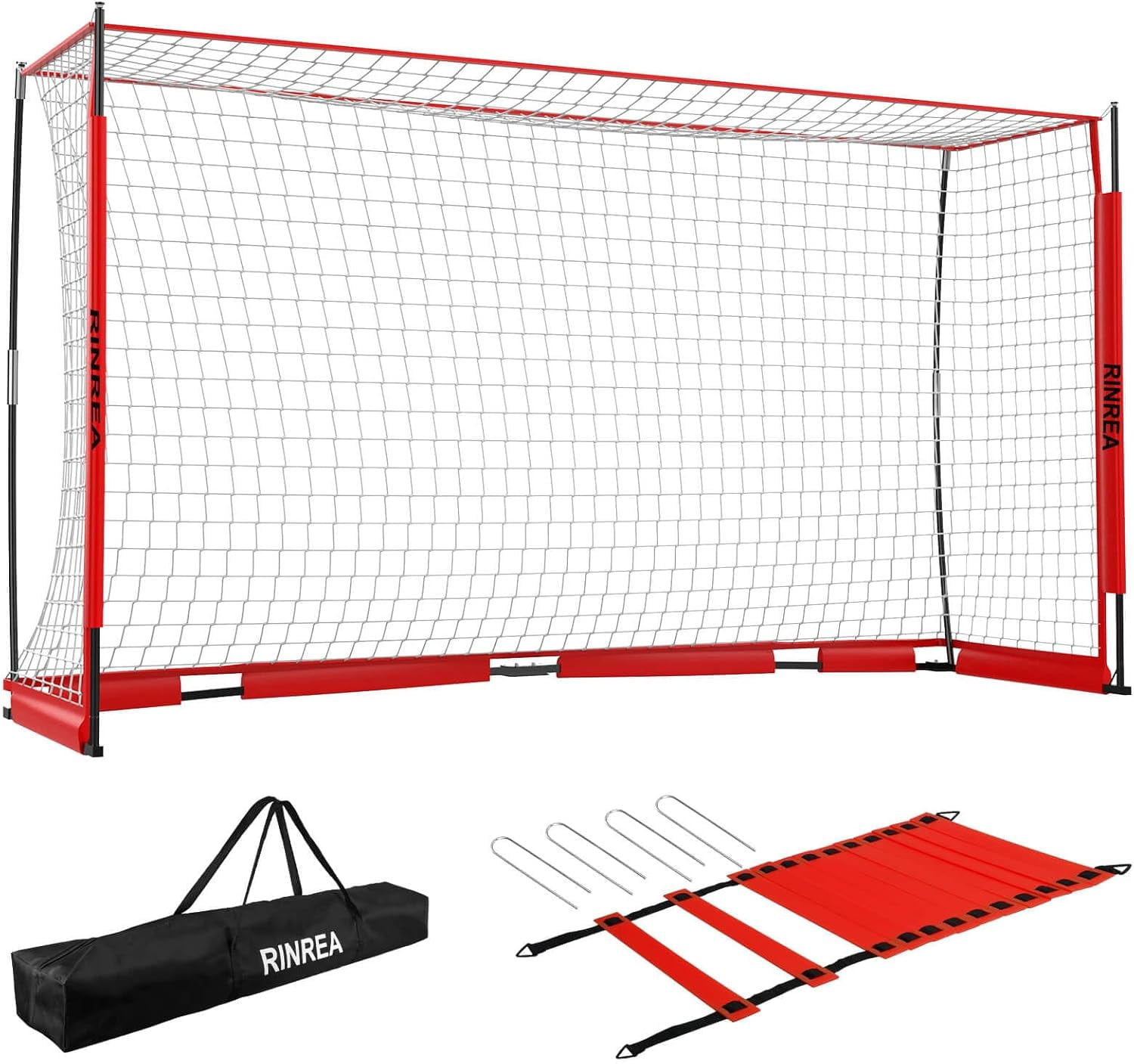 Portable Soccer Goal, Collapsible Soccer Goal Net Metal Base, Quick ...