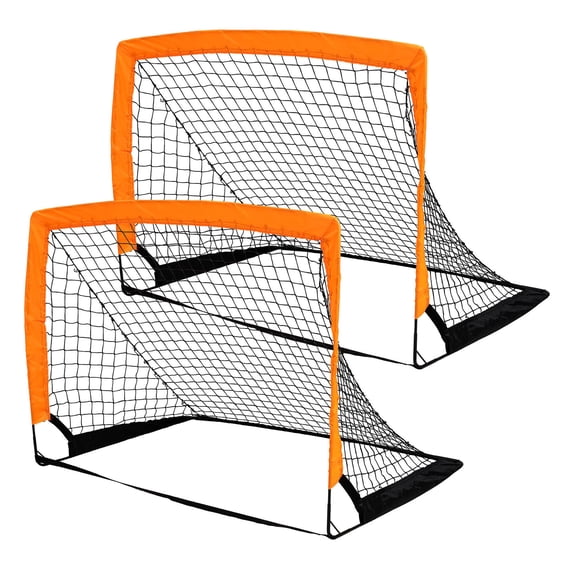 Portable Soccer Goal Set for Youth and Adults, 2 Pack with Durable Carry Bag and Sturdy Ground Stakes for Training