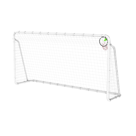 Portable Soccer Goal for Backyard Kids 6X12FT Youth Training Net with High-Strength White Steel Frame