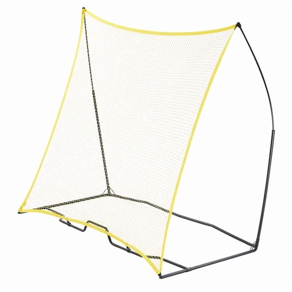 Portable Soccer Rebounder Trainer 7x7FT Iron Polyester Practice Equipment with Carry Bag for Solo Team Passing Volley Training