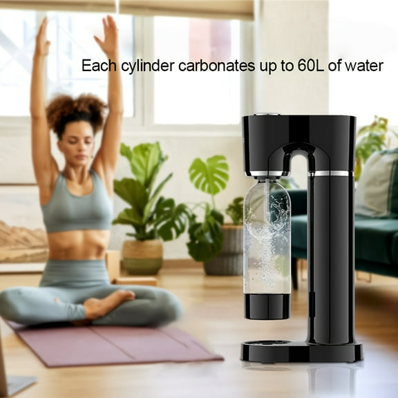 Portable Soda Maker - Carbonated Water Machine (CO2 Tank Not Included), Compact for Home/Travel - Push-Button Operation - Ideal for Healthy Living & Gyms