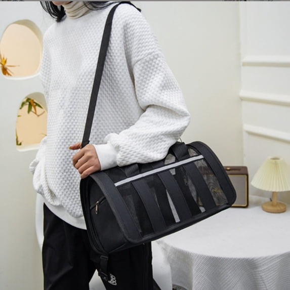 Pet for Cats and Small Dogs Portable Soft Edged Travel Handbag with Breathable Net and Removable Washable Pad for Indoor and Outdoor Use