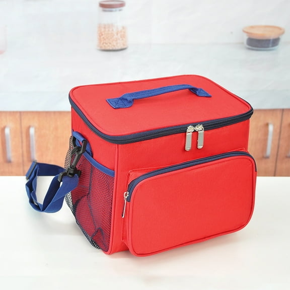 Portable Soft Sided Cooler Bag - Foldable Insulated Lunch Bag for Picnic, Camping, Beach, Travel - Leak Proof, Keeps Food Warm or Cold, 26x23x18cm