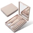 thumbnail image 1 of Portable Soft Synthetic Hair 5pcs Travel Makeup Brush Set with Mirror and Plastic Box Powder Blush Eye Mini Cosmetic Brushes Beauty Makeup Tool, 1 of 10