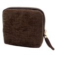 thumbnail image 1 of Portable Soft Zipper Travel Jewelry Pouch with 5 Divided Compartments, Anti Scratch Carry Case for Earring, Necklace, Bracelet & Small Accessory Safekeeping,5.11x4.33x1.18 Inch,Coffee, 1 of 9