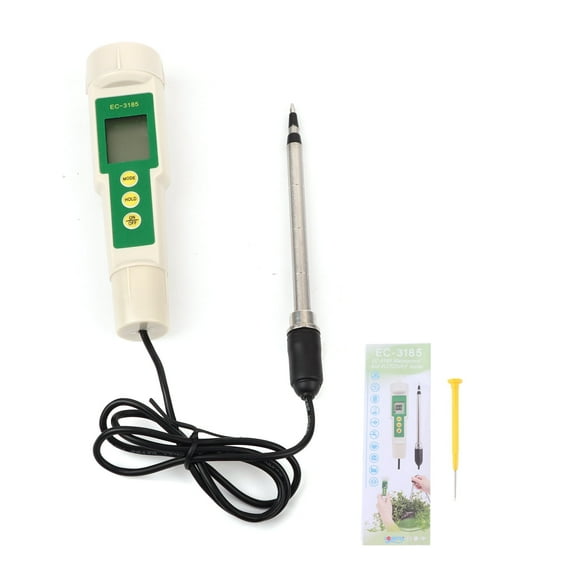 Portable Soil Tester Small Salinity Meter EC/TDS/CF Tester With Electrode Induction Probe Soil Ph Meter Soil Moisture Tester Gardening Tools For Agriculture And Gardening