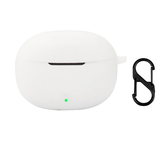 Portable Soild Color Dustproof Anti-drop Silicone Earbuds Headphone Protective Case Charging Box Sleeve Wireless Earphone Shell WHITE