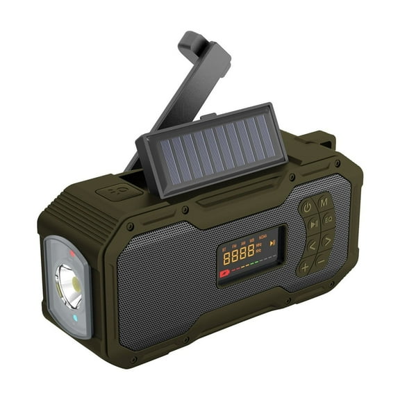 Portable Solar Bluetooth Speaker With Multi-Function Camping Light, Emergency Radio, And Power Bank - For Outdoor Adventures ,Portable