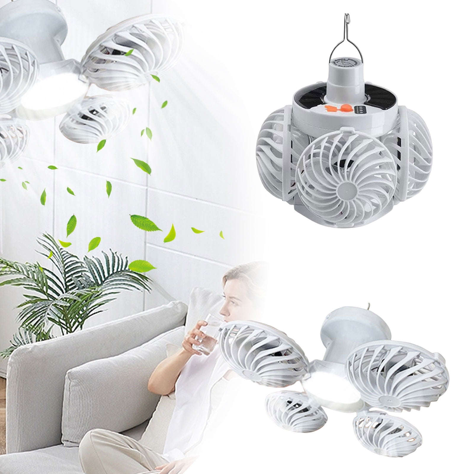 Camping Fan LED Lantern Portable 7800mAh Battery Operated Fan For Desk Quiet And Powerful Usb Rechargeble Tent Fan For Outdoor Camping Home Office - View #10