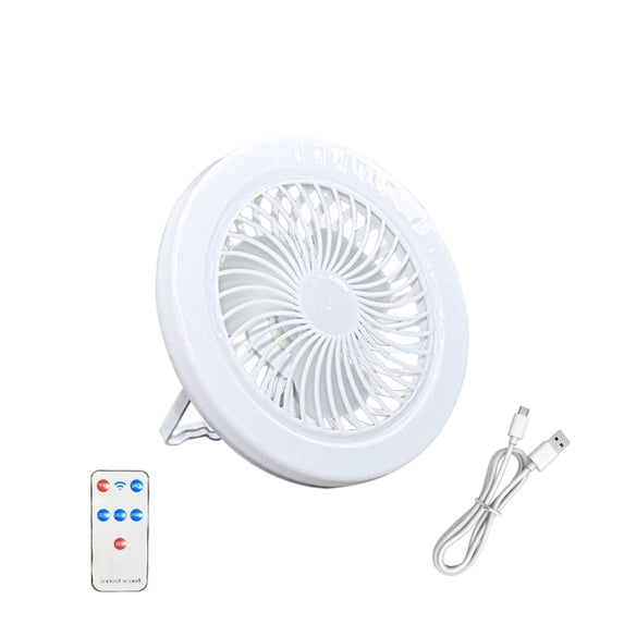 Portable Solar Camping Fan with LED Light, Remote Control Included, for Tent Patio and Power Outage Use, Multicolor, with Remote