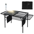 thumbnail image 1 of Portable Solar Camping Grill Table with USB, Type-C & DC Outlets, Folding Design, 2 Side Shelves, Outdoor Tailgate Table, 1 of 9