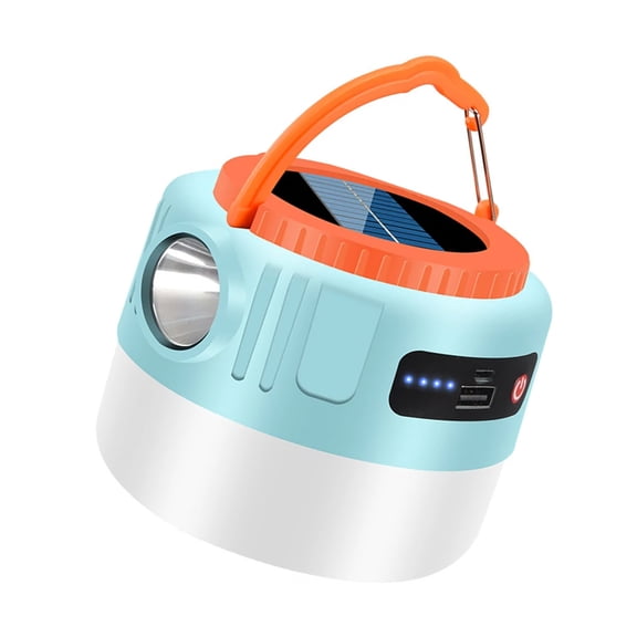 Portable Solar Camping Light USB Rechargeable Tent Lamp Flashlight with Remote Control Outdoor LED Emergencies Light