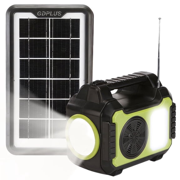 Portable Solar Generator Power Station with Solar Panel 10000mAh, Dual USB & 3 DC Output, LED Flashlight SOS Emergency Light, Lightweight Quiet Backup Power Bank for Camping RV Home Power Outage