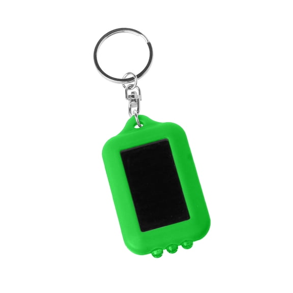 Portable Solar LED Flashlight Keyring Practical Keychain Light Plastic Texture for Camping and Emergencies Situations