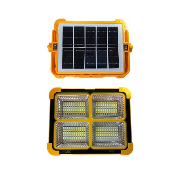 Portable Solar LED Floodlight Rechargeable IP66 Waterproof Flood light Outdoor Photovoltaic panel emergency light SOS flashlight