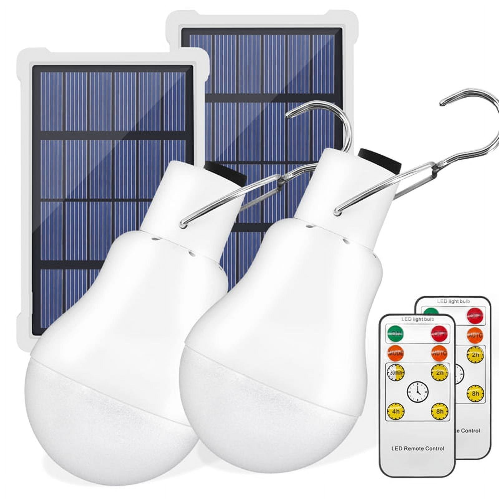 2Pcs Rechargeable Battery Operated Light Bulbs, 300LM E26 Screw In