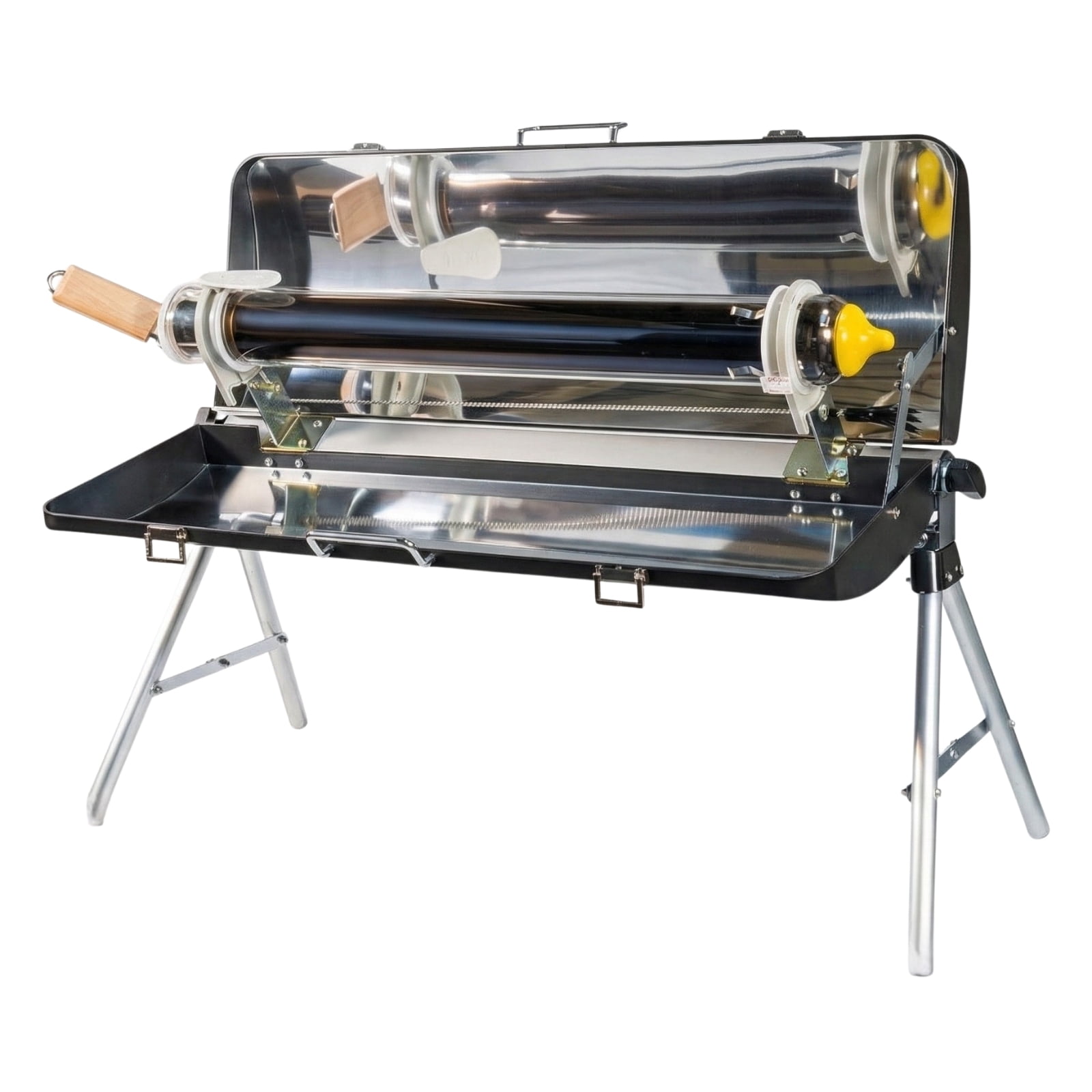 Portable Solar Oven with Built-in Thermometer, 1.5L High-Capacity Solar Stove for Camping, Adjustable Angle Sun-Tracking Cooker, Fuel-Free Outdoor Grill for Hiking, Picnic and Emergency