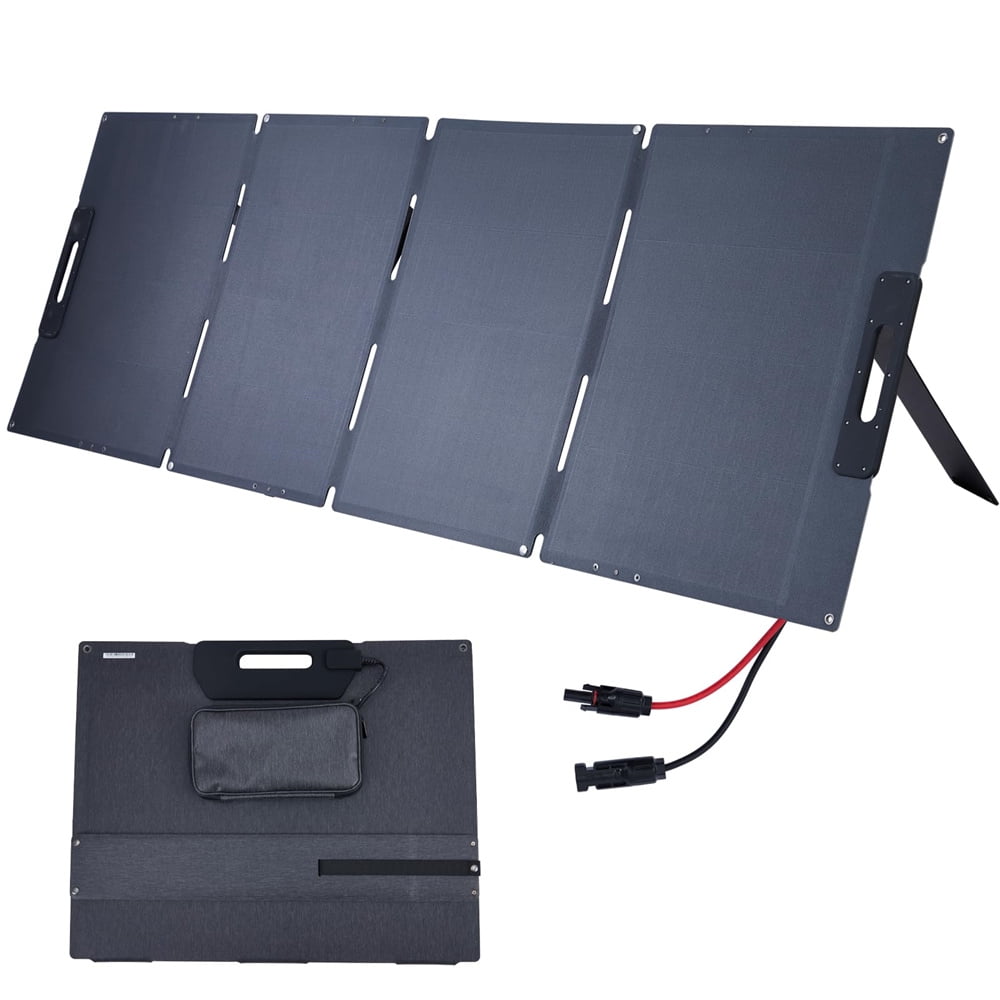 Portable Solar Panel 100W/200W 18 Volt, High 23.5% Efficiency, MC-4 Cable, Foldable Solar Panel Charger IP65 Water & Dustproof Design for Camping, RVs, or Backyard Use