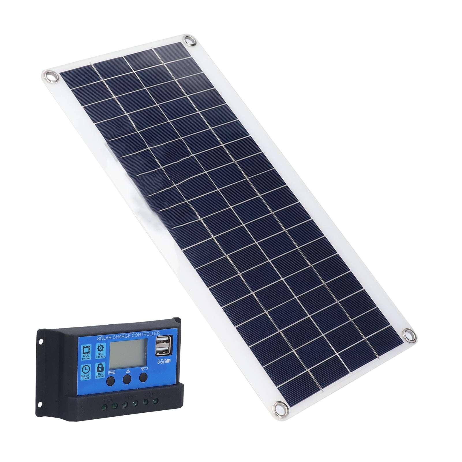 Portable Solar Panel Kit, 8W 12V /24V Monocrystalline Solar Panel
