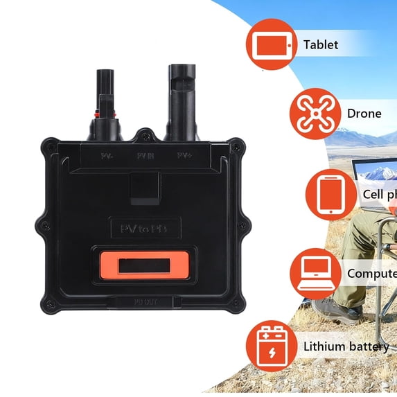 Portable Solar Panel Power for Fast Charging, 65W Fast Charging Solar PV Panel Charger, Efficient and Stable Power Conversion with Display for Rapid Charging Power Bank, Smartphone, Tablet, Computer