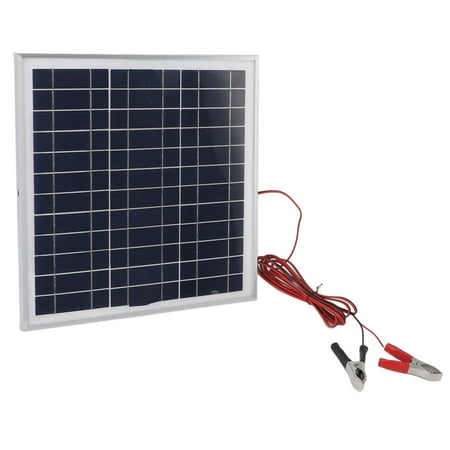 Portable Solar Panel, Solar Panel Red And Black Battery Clips Efficient And Stable 9.8FT Cable For Hiking
