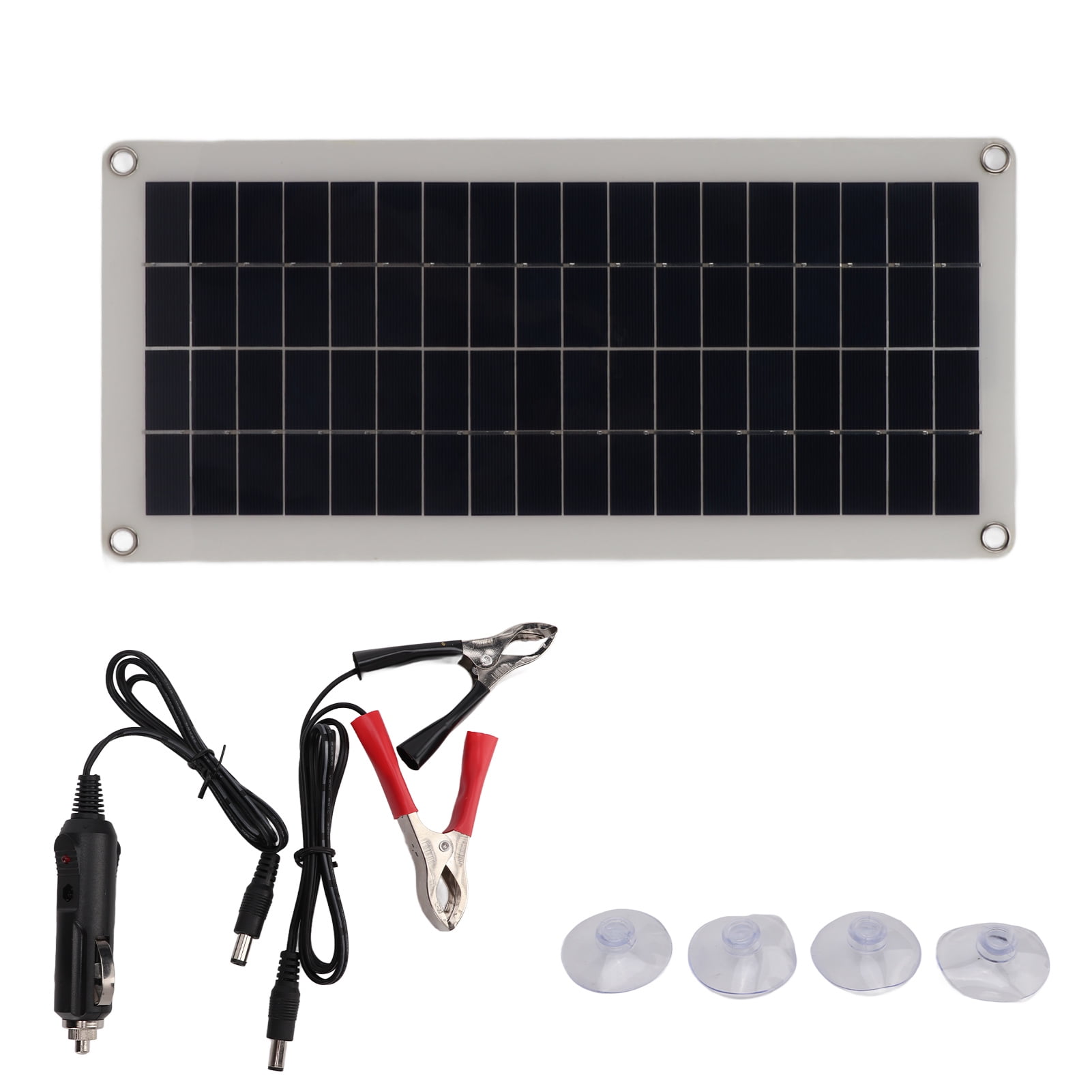 Portable Solar Panel Trickle Charger Kit for Cars, Motorcycles, and RVs