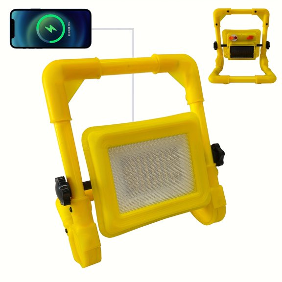 Portable Solar Rechargeable Camping Work Light IP65 Waterproof, 3 Light Modes Reverse Charging Function for Indoor Outdoor Camping Fishing Daily Use