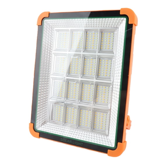 Portable Solar Work Light with Foldable Stand and Swivel Hook, 300W 25000LM Rechargeable Emergency Floor Lamp (11.42 inches / 29.0 cm)