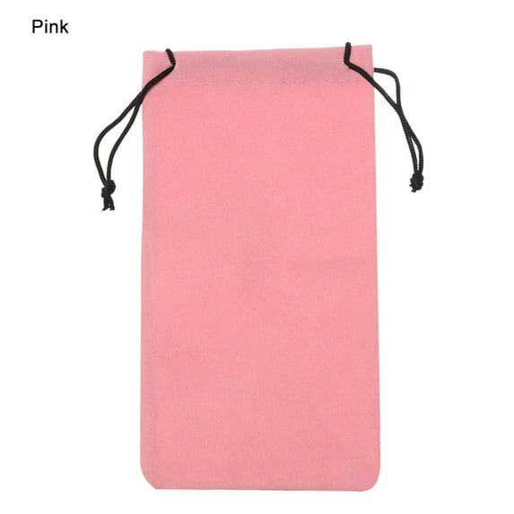 Portable Solid Color Eyewear Optical Glasses Case Glasses Cloth Bags Drawstring Pouch Bags Sunglasses Bag Eyeglasses Pouch PINK