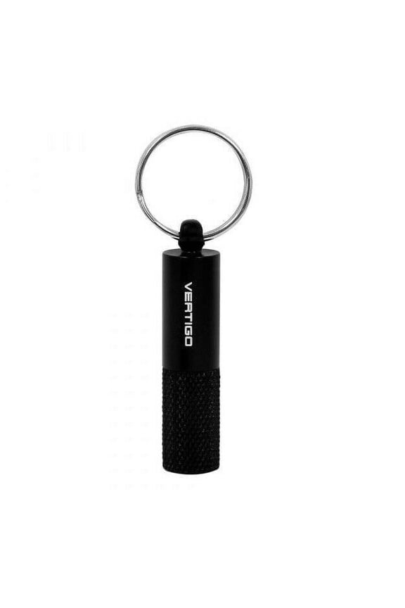 Portable Solid Metal Lotus Striker Vertigo Cigar Punch Cutter Key Chain Black