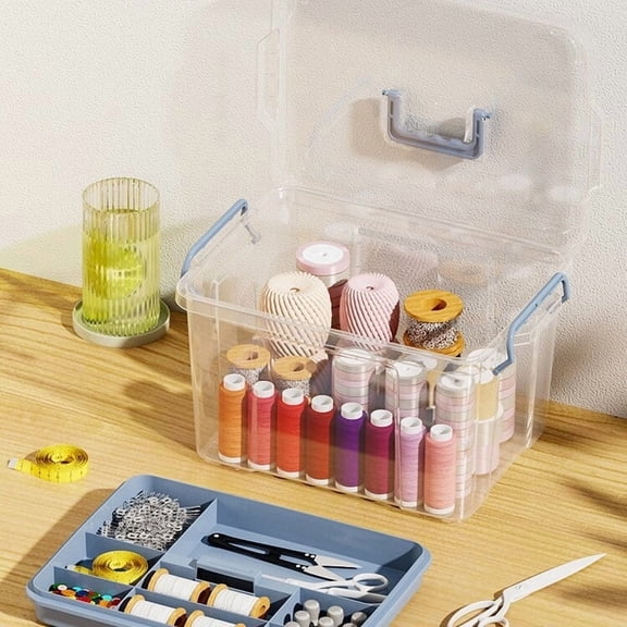 Portable Solid Wood Sewing Box - Premium Multifunctional Sewing Kit for Crafters and Students