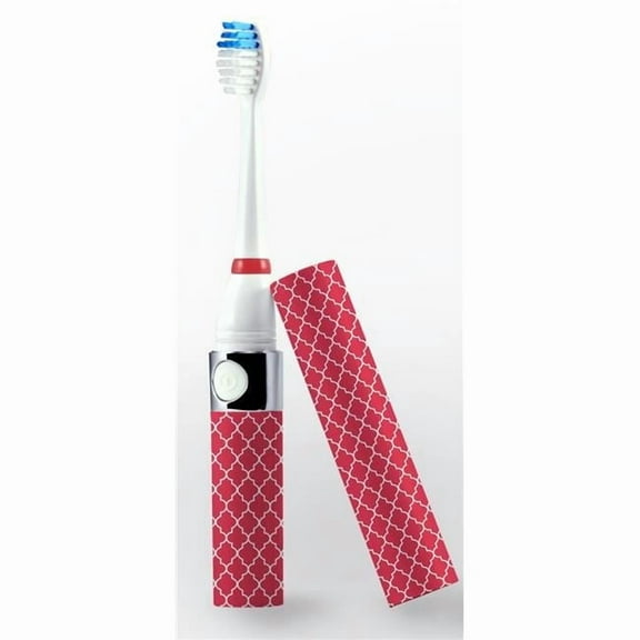 Portable Sonic Toothbrush with 3 Brush Head, Pink Lattice