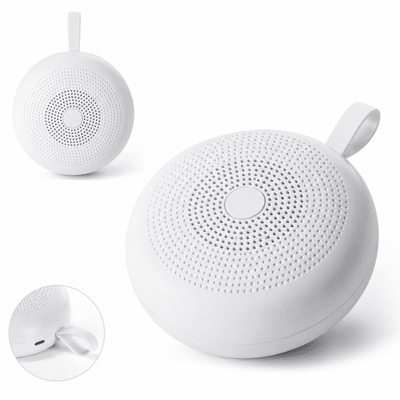 Portable Sound Machine with 30 Relaxing Sleep Sounds,3-in-1 Design Featuring White Noise,Auto-Off Timer,Gentle Ring Light,and Memory Function for Use at Home,Office,Travel