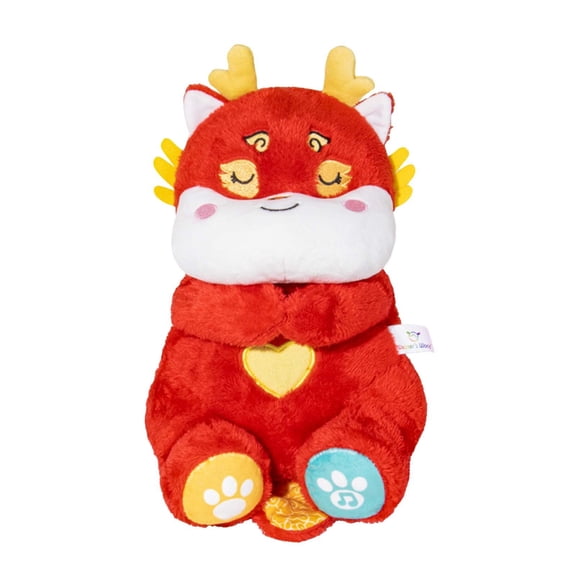 Portable Sound Machine Stuffed Animal with Breathing Motion and Music for Newborns Red