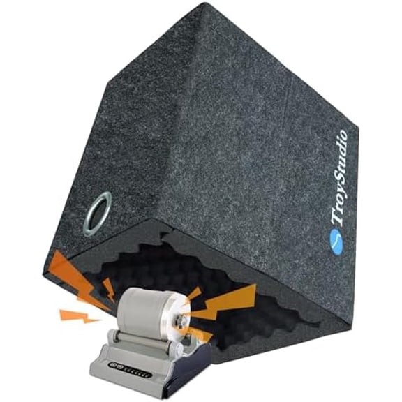 Portable Sound Proof Box, 16" x 12" x 16.2" Noise Reduction Enclosure, Light Blocking Quiet Cover, Soundproof Barrier for Ultrasonic Cleaner, CPAP, Air Pump, Rock Tumbler & Generator$$Music