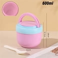 thumbnail image 1 of Portable Soup Cup | Insulated Soup Bowl for Office Lunch | Mini Cereal Container with Spoon | 11x9.7cm Takeaway Food Jar for Breakfast, Milk, or Snacks | Bento Style Leak-Proof Container | 1 Pack, 1 of 2