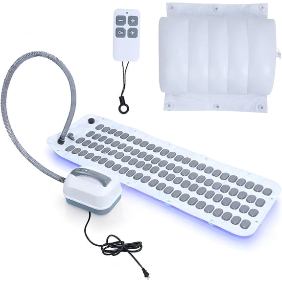 Portable Spa Bubble Bath Mat| Bath Bubble Machine Full Body Bubbling Bath Non-Slip Mat with Remote & Pillow | Electric Air Pump & Adjustable Bubble Settings Bathtub Bubble
