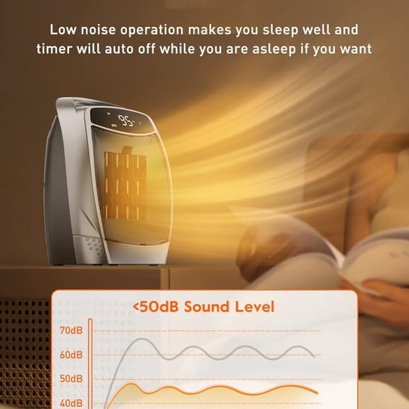 Portable Space Heater, 1500W Personal Electric Heater with Timer, 4 Modes Quiet Desk Heater, Overheating & Tip-Over Protection 1s Fast Heating Small Heater for Indoor Use, Office, Bedroom