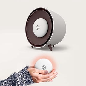 Portable Space Heater Fan with Detachable & Reusable Hand Warmer Tip Over & Overheat Protection for Home and Office, 6x6x5 in, White