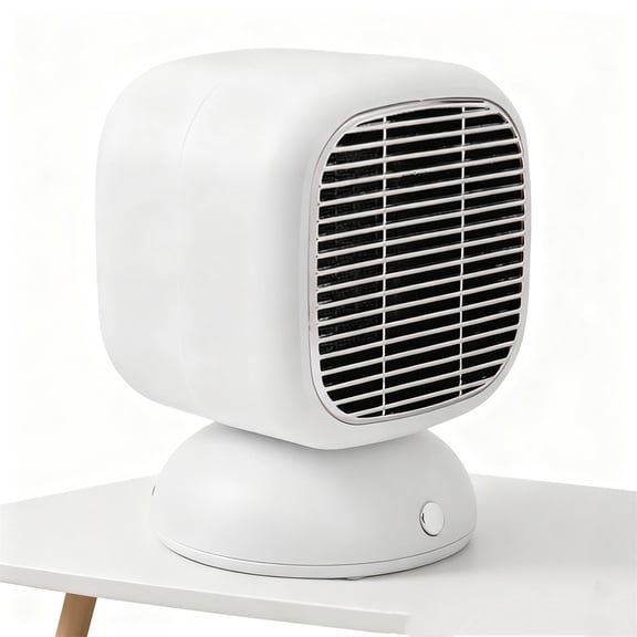 Portable Space Heater for Indoor Use with Adjustable Thermostat And Overheat Fast Heating Fan for Home Bedroom Personal Ceramic Heater With Energy Saving Mode, White