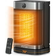 Portable Space Heater for Home, 1500W Electric Heater Fan with Remote, 70° Oscillation, 1-12h Timer, Portable Heater for Inside Home/Office
