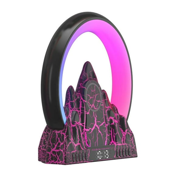 Portable Speaker 2023 Electronic Intelligent Alarm Clock Wireless Charger Sunrise Flame Mountain Bluetooth Audio Table Lamp Speakers Bluetooth Wireless