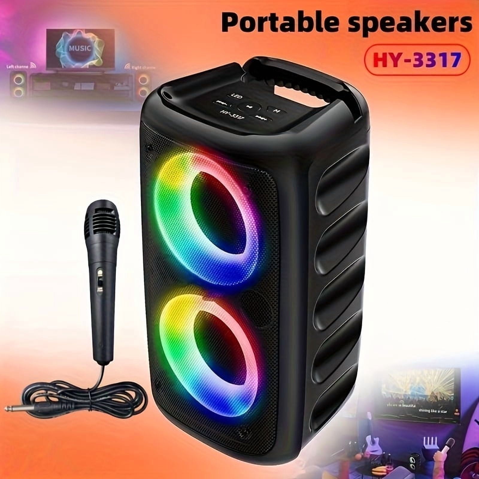 [Portable Speaker] HY-3317 Wireless Speaker With Microphone, Large ...