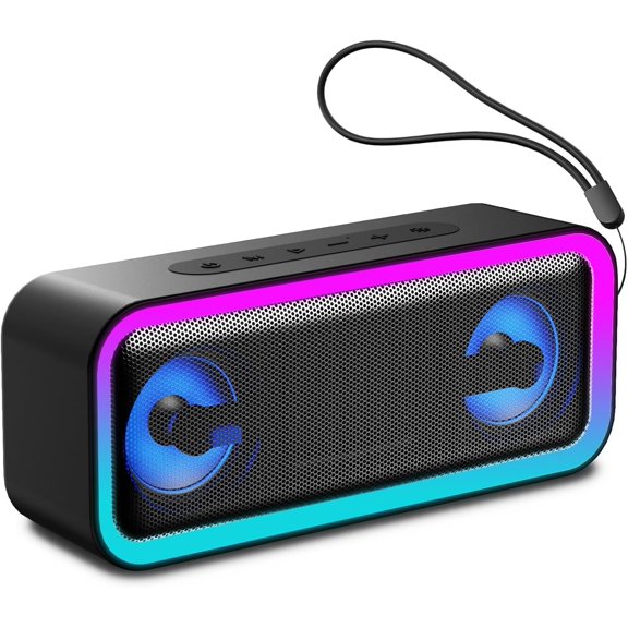 Portable Speaker with Lights x Stocking Stuffers, 30W Loud Stereo Sound, Bluetooth5.4, Bass,30H Playtime, TWS Pairing, IPX7 , Speakersfor /Party/Outdoor