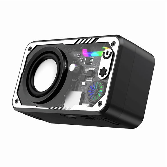 Portable Speaker Wireless Bluetooth 5.3, 3D Surround Sound with LED Light