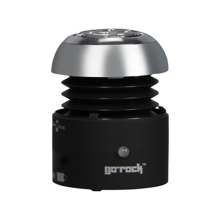 Portable Speaker with Retractable Cable, Black